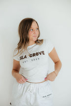 Isla Grove Original Baby Tee // Ash