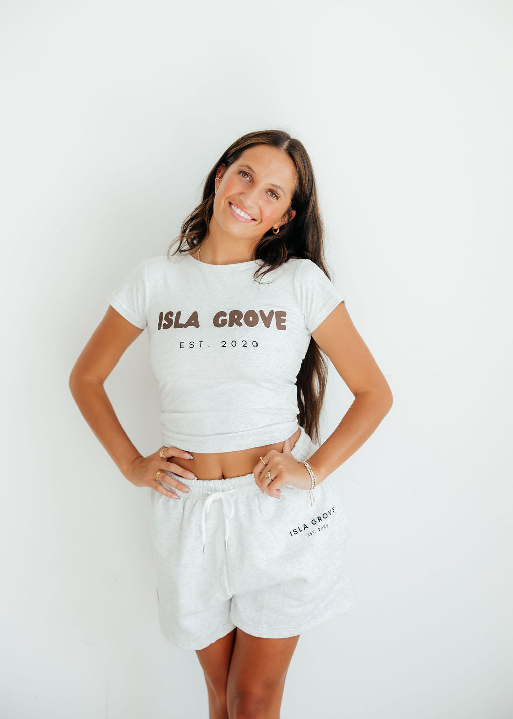 Isla Grove Original Baby Tee // Ash