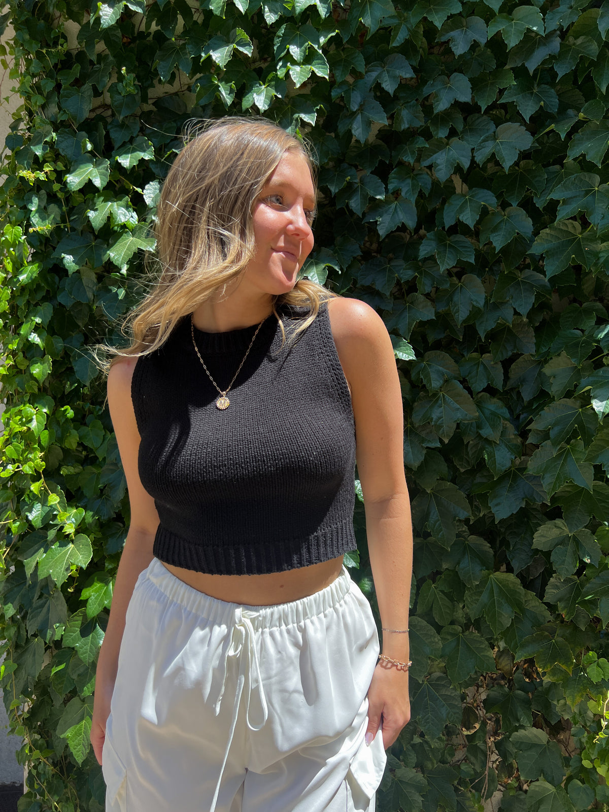 Lola Knit Tank // Black