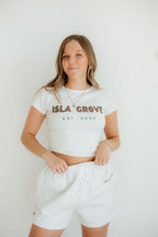 Isla Grove Original Baby Tee // Ash