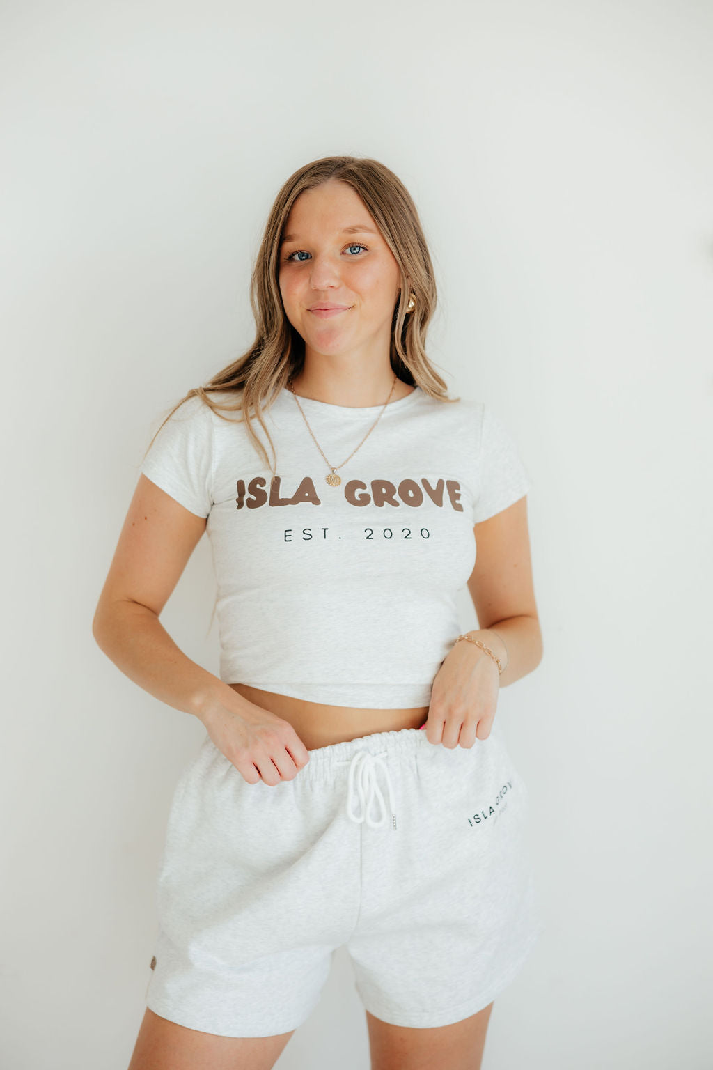 Isla Grove Original Baby Tee // Ash