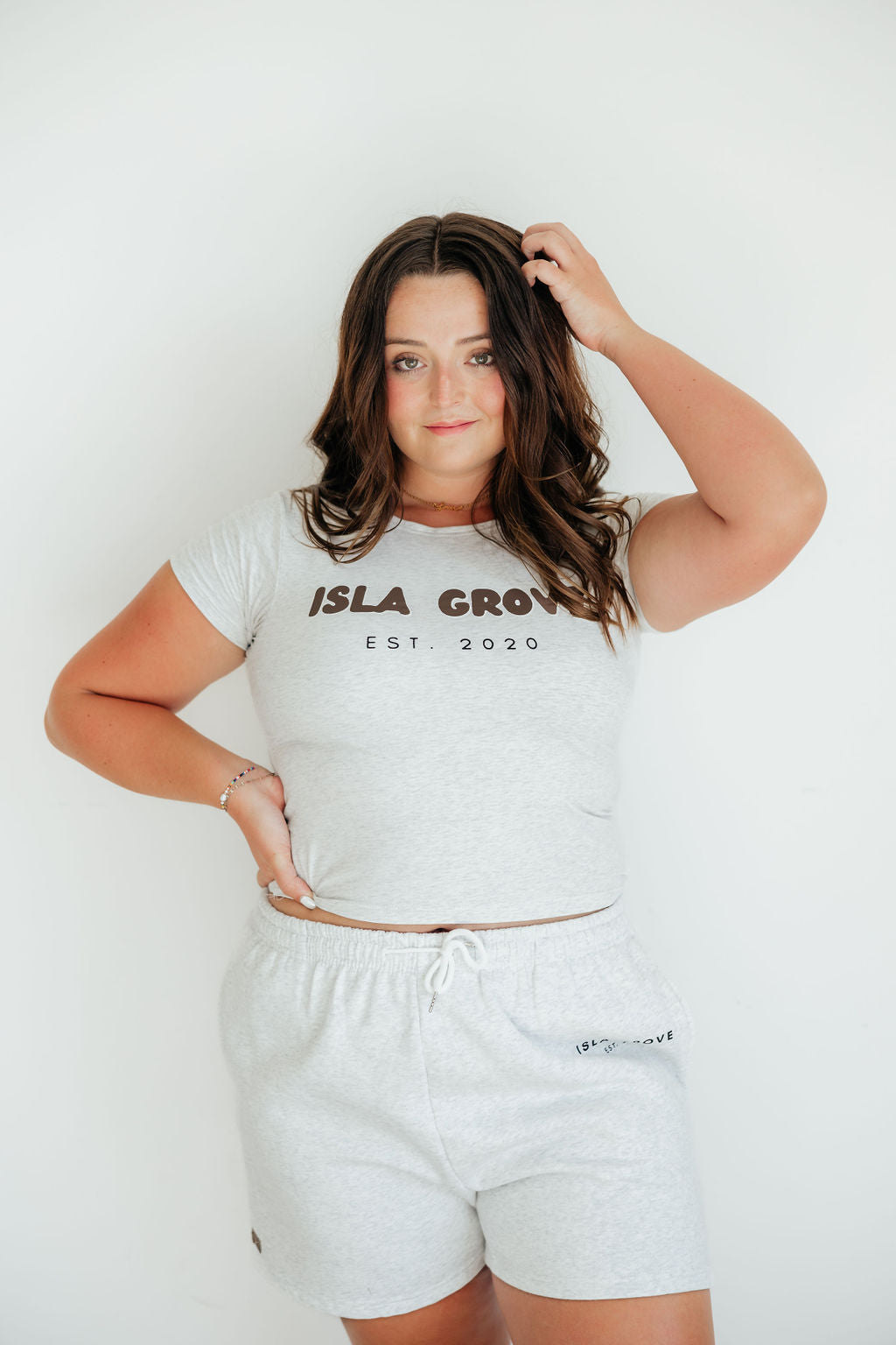 Isla Grove Original Baby Tee // Ash