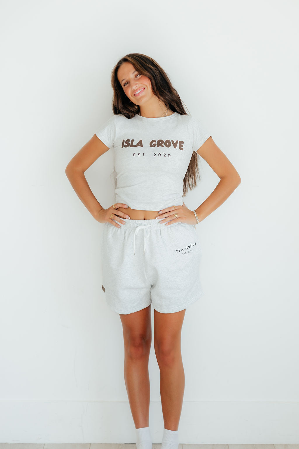 Isla Grove Original Baby Tee // Ash
