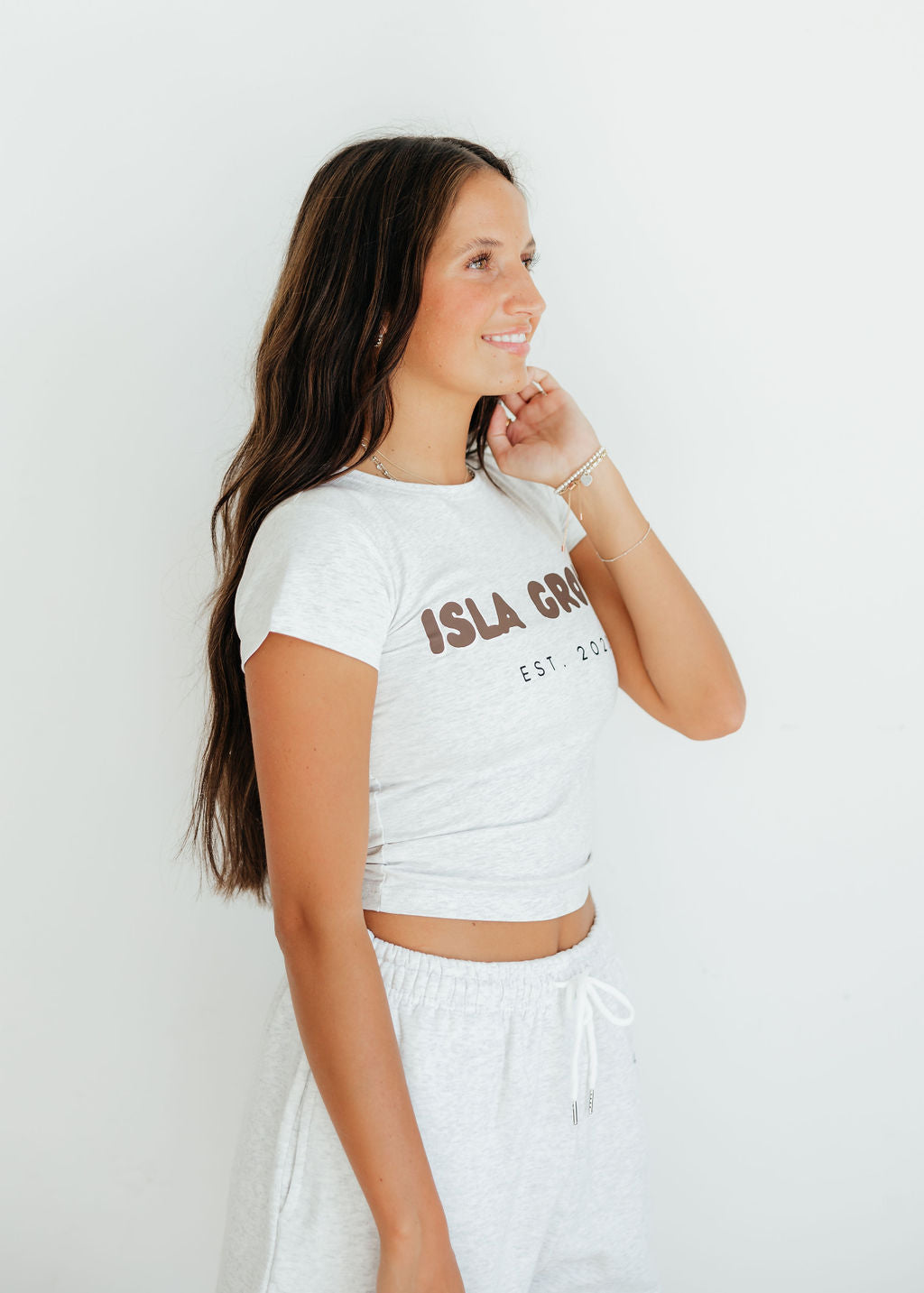 Isla Grove Original Baby Tee // Ash