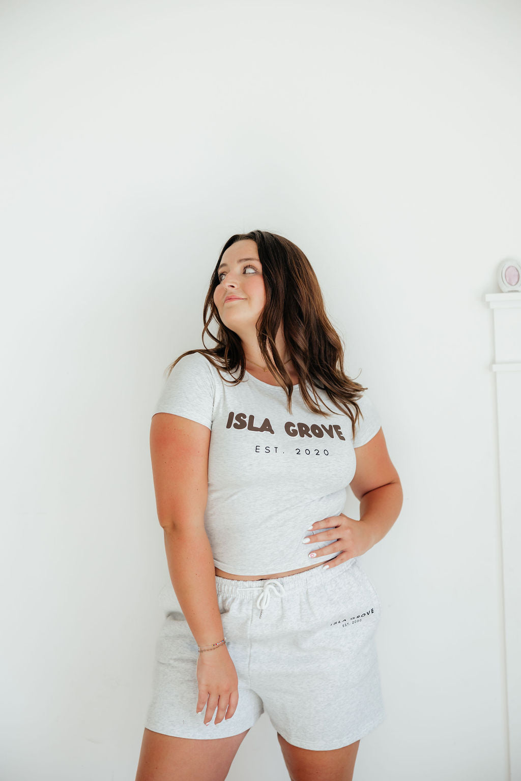 Isla Grove Original Baby Tee // Ash
