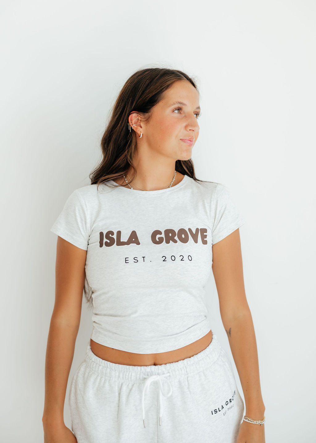 Isla Grove Original Baby Tee // Ash