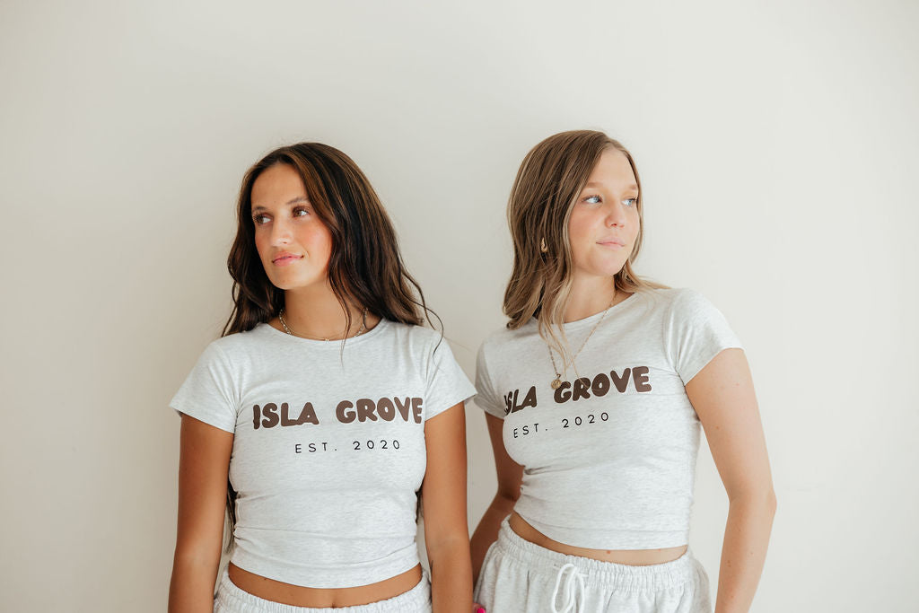 Isla Grove Original Baby Tee // Ash