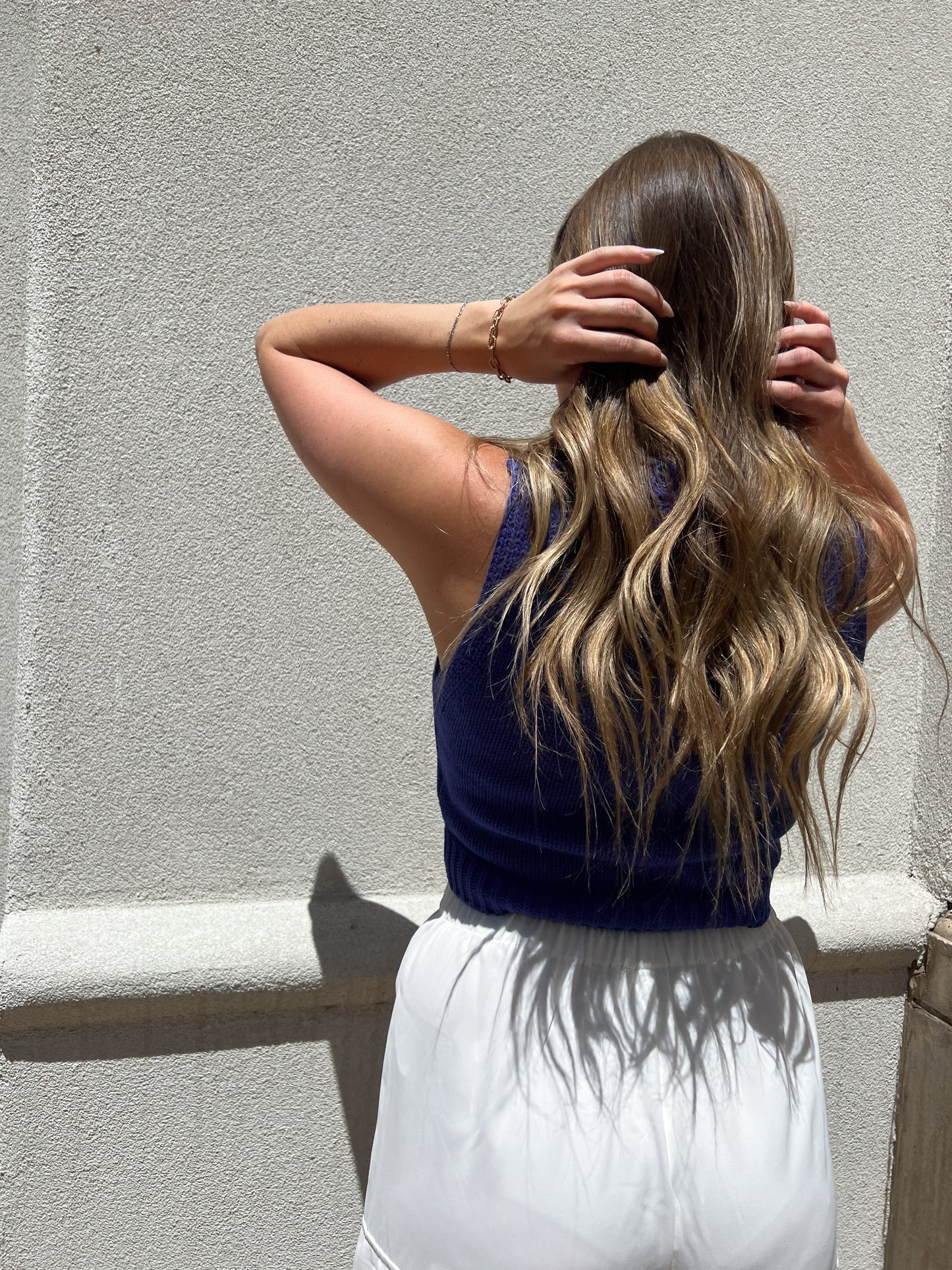 Lola Knit Tank // Cobalt Blue