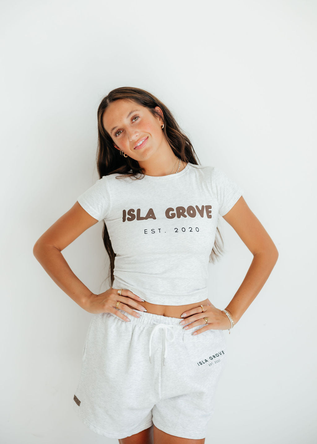 Isla Grove Original Baby Tee // Ash