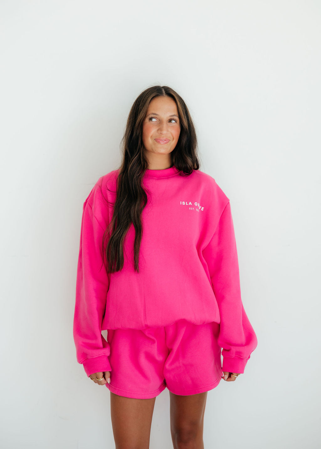Isla Grove Original Crewneck // Hot Pink *RESTOCKED*
