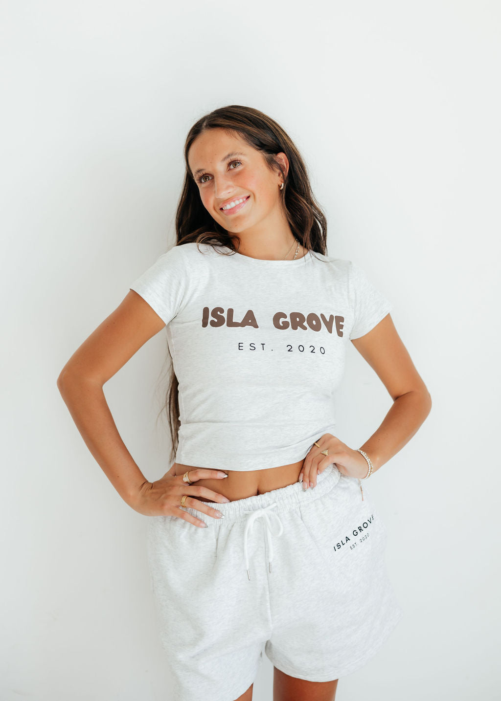 Isla Grove Original Baby Tee // Ash