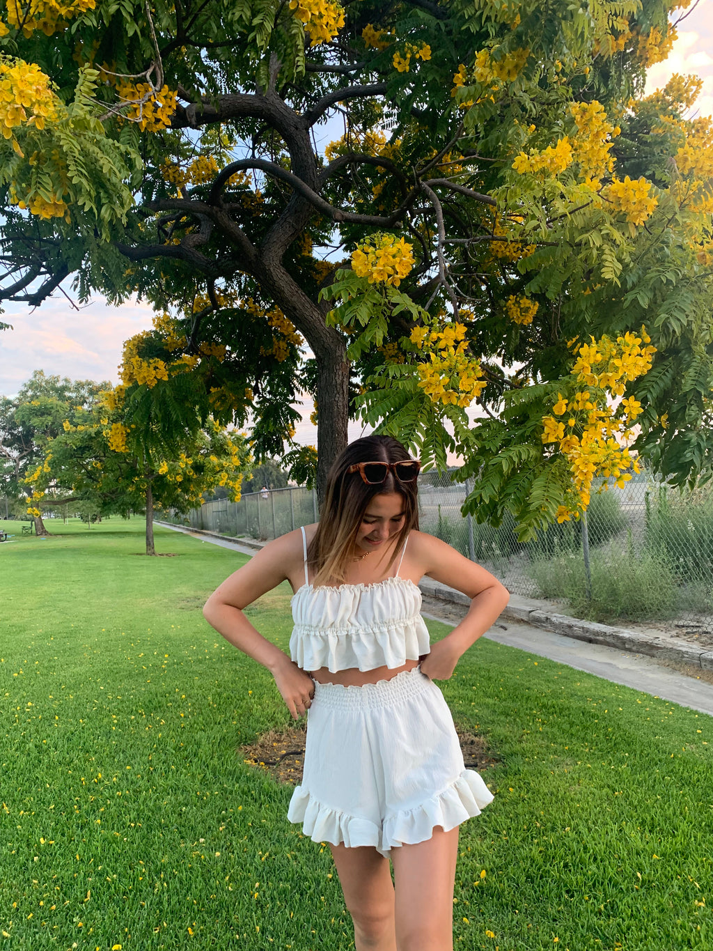 Delilah Ruffle Shorts Set