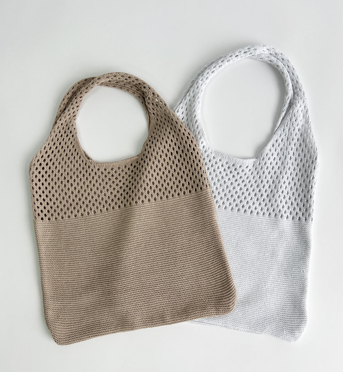 Seaside Knit Tote Bag // White