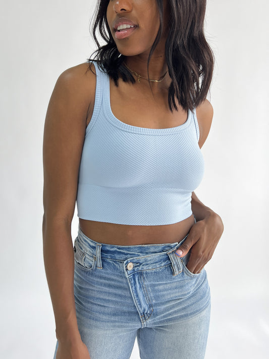 Cozy Ribbed Top // Cashmere Blue