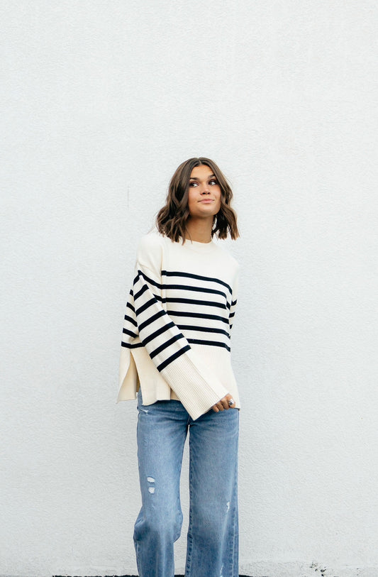 Breezy Stripe Sweater