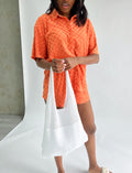 Seaside Knit Tote Bag // White