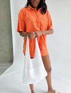 Seaside Knit Tote Bag // White