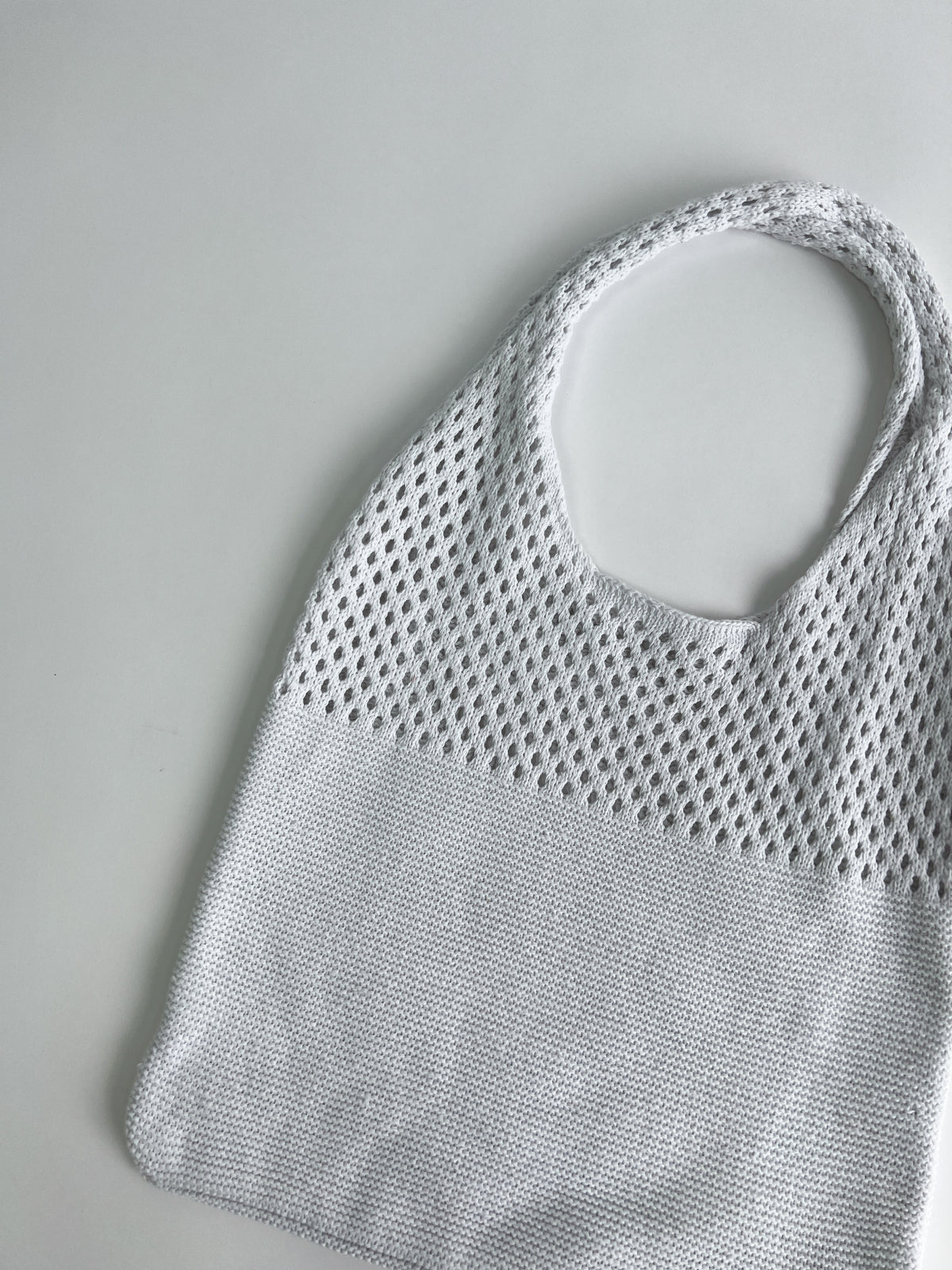 Seaside Knit Tote Bag // White